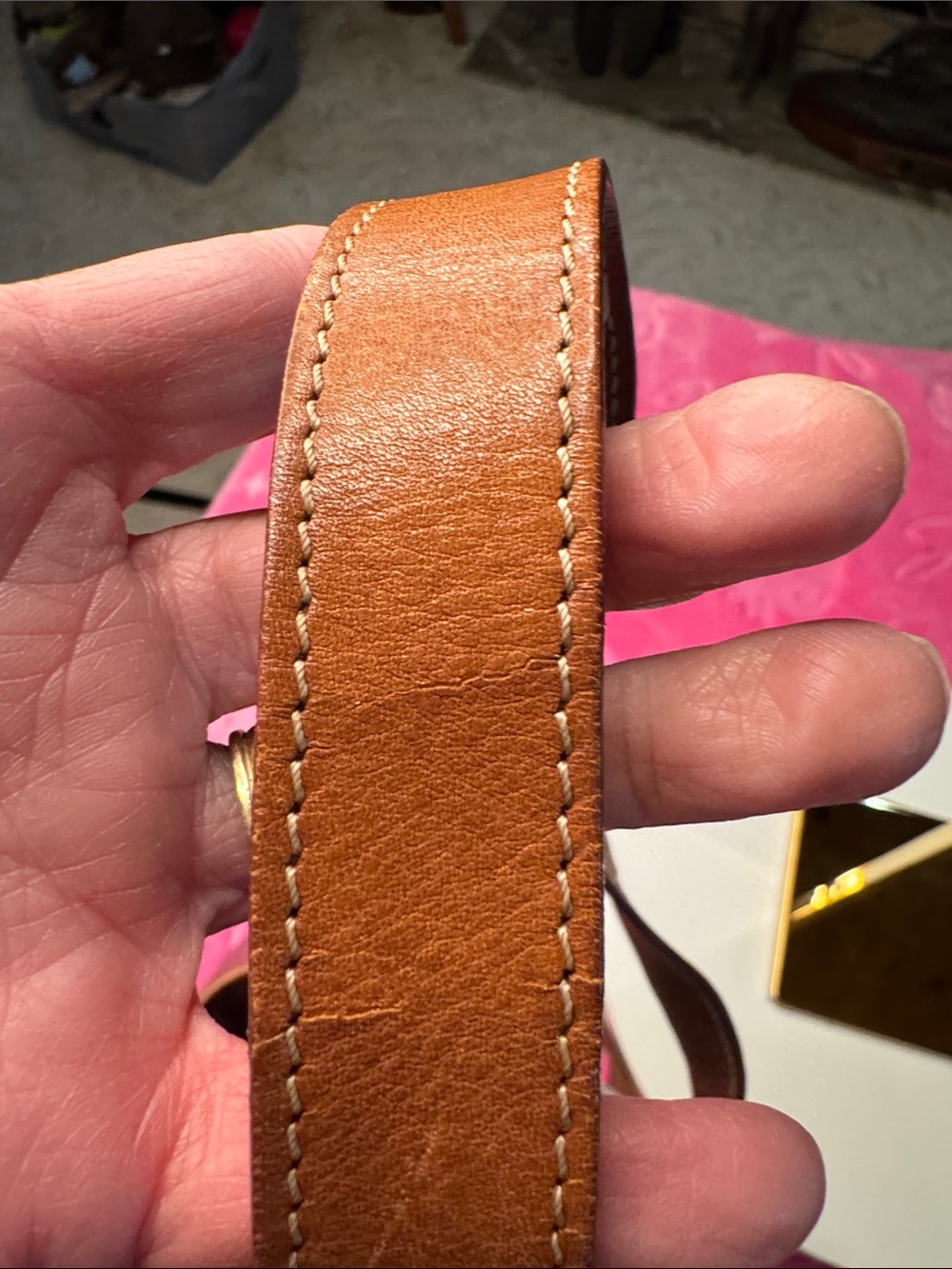 CELINE Vintage Macadam Triomphe Structured Crossbody Bag M14 Made In Italy - Picture 14 of 15